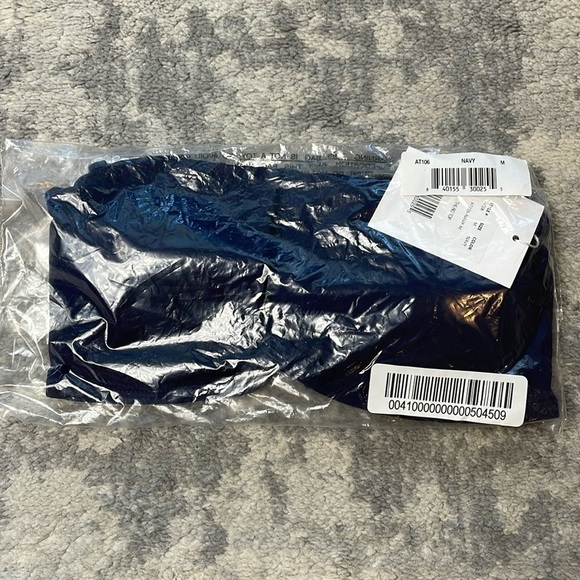 NWT Andie Swim Rio Top Bandeau Swim Bikini Separate Navy Blue Sz M - Picture 3 of 6